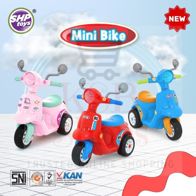 [KSB] Kids Children Toys Vespa Classic Sepeda Anak Roda Tiga Mini Bike Scoopy Scooter Anak Musik Mot
