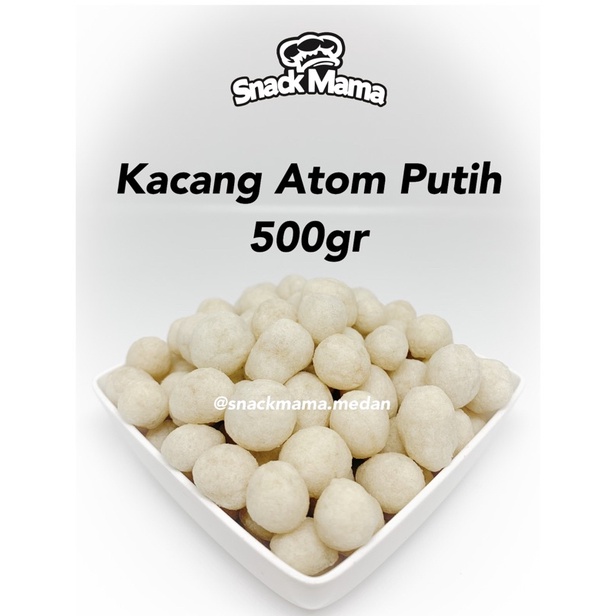 

KACANG ATOM PUTIH 500gr | SNACKMAMA