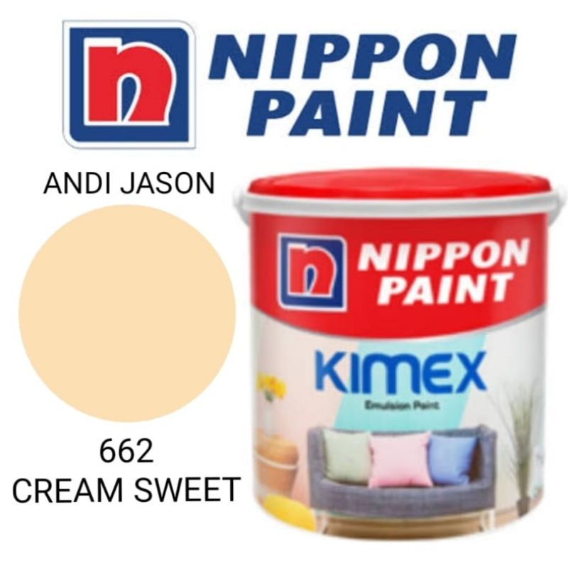 CAT TEMBOK KIMEX NIPPON PAINT 4.5KG / GALON / CAT DINDING / CAT AIR NO 662 CREAM SWEET