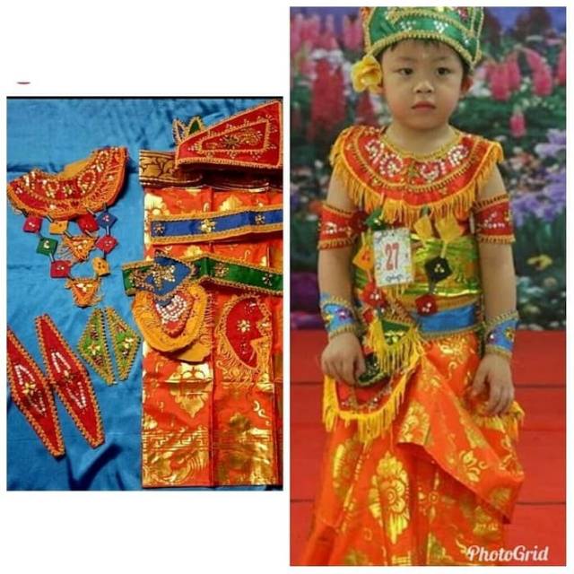 Baju Adat Bali Panji Semirang Anak TK - SD - SMP