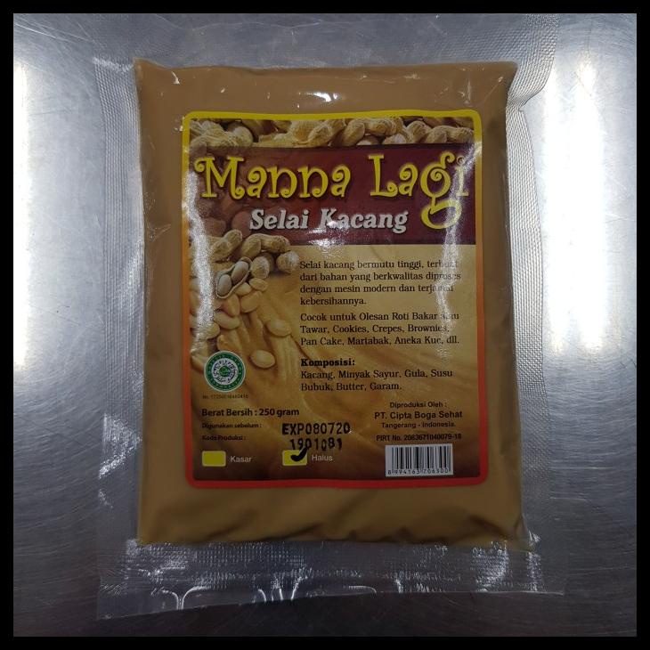 

SELAI KACANG HALUS / PEANUT BUTTER MERK MANALAGI 250 GRAM KODE 1148