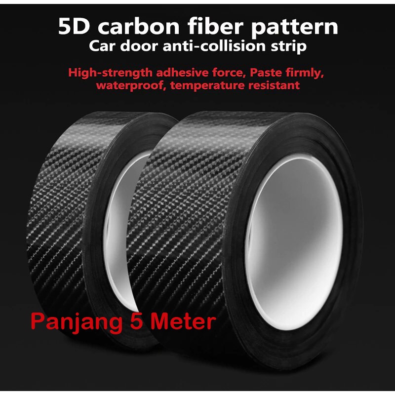 5D Carbon Sticker Anti Gores Pelindung Mobil Nano Stiker Carbon 5D 15cm