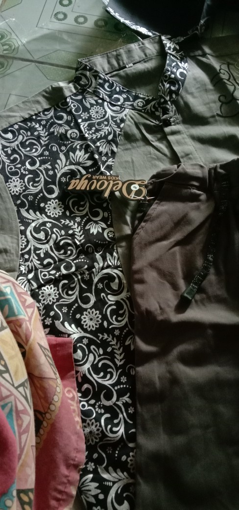 Atasan Batik Sopal Pria Lengan Pendek Kombinasi Bordil / Hemko Batik Kertabumi 2 Warna Terlaris