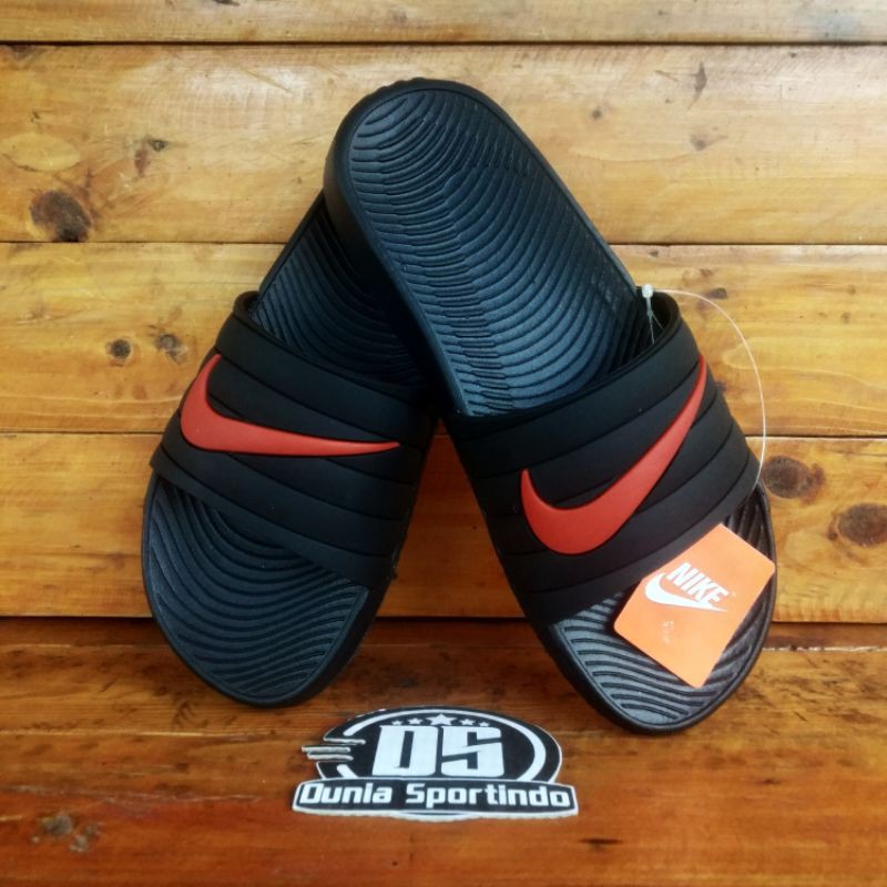 SANDAL SLIDE NIKE KAWA SWOOSH LIST RED PREMIUM || SANDAL SLIDE PRIA SIMPLE RINGAN