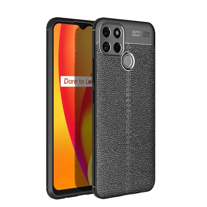 TPU Case Autofocus Leather Realme Narzo 30A - Hitam