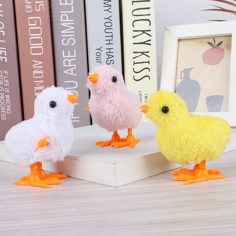 Edufuntoys - COLLORFULL CHICK - ayam kunci/ mainan anak Ayam warna berjalan model putar/ jumping chicken/C 155