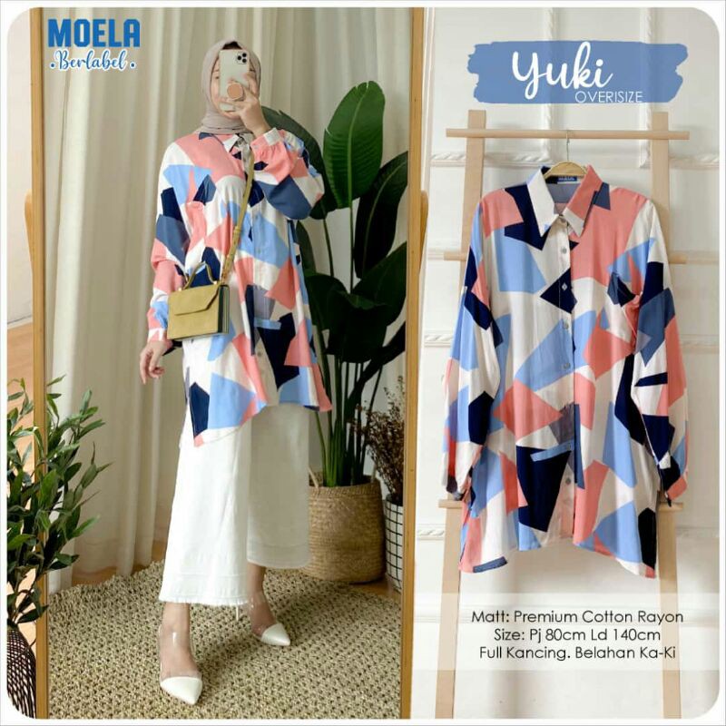 YUKI TUNIK OVERSIZE BY MOELA BERLABEL/TUNIK BUSUI PREMIUM