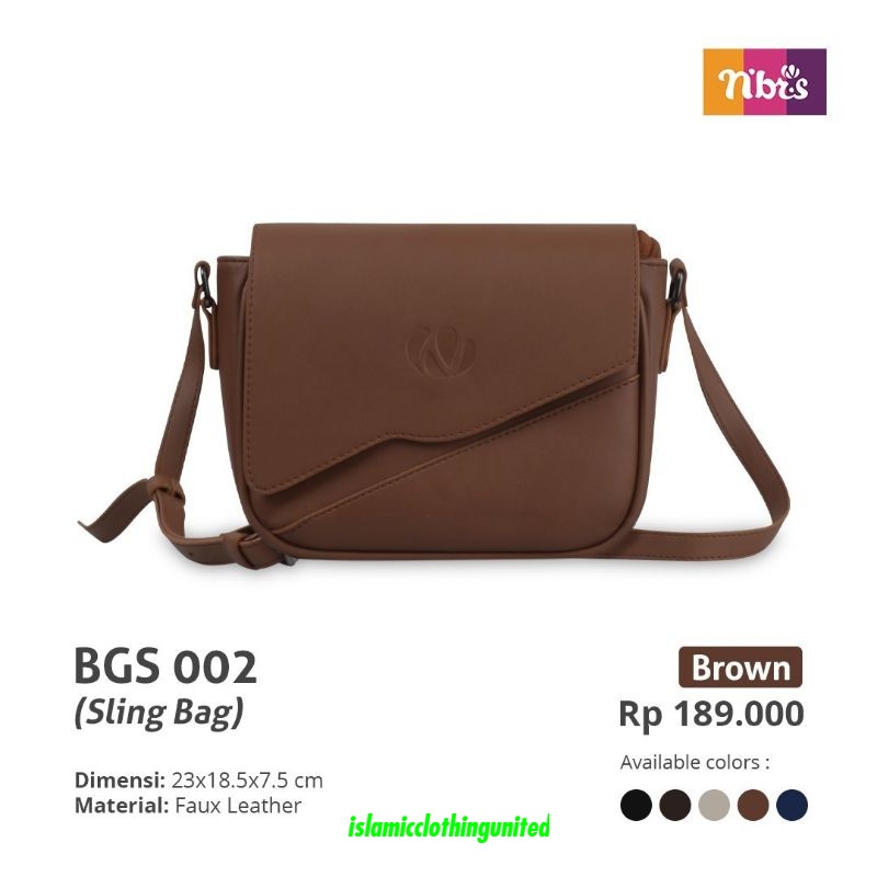 BGS 002 Sling Bag by NBRS Tas Selempang Wanita Nibras Terbaru - DZ
