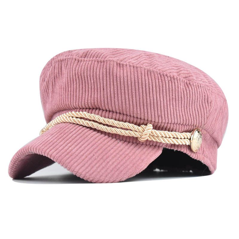 Topi Baret Wanita Bling Rantai-No 4 Pink
