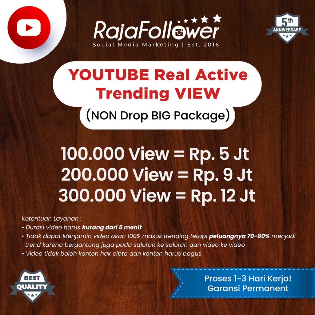 Youtube Real Trending VIEW - PERMANEN