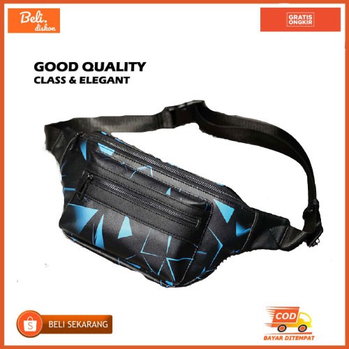 Multifungsi Pouchbag Selempang Polo Kekinian Distro Z4H1 Kain Unisex Mini Pinggang Kulit Polos Canva