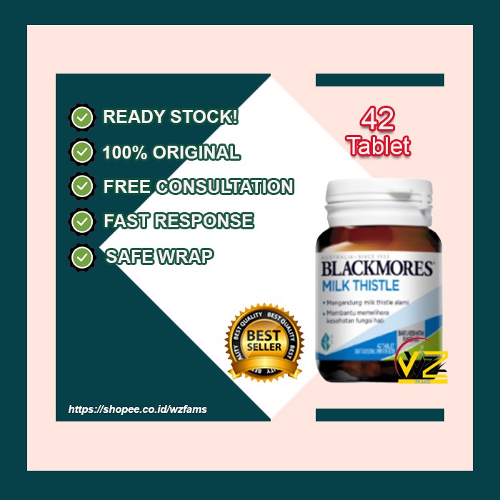 Blackmores Milk Thistle 42 Tablet BPOM Kalbe Blackmore Tistle Thistel