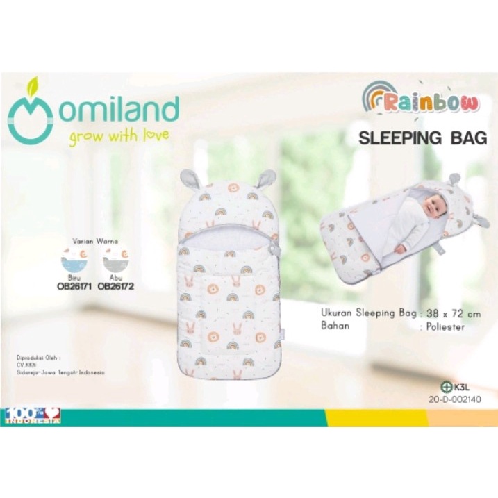 Omiland Sleeping Bag Kantong Tidur Bayi Rainbow Series - Bayi Online Shop