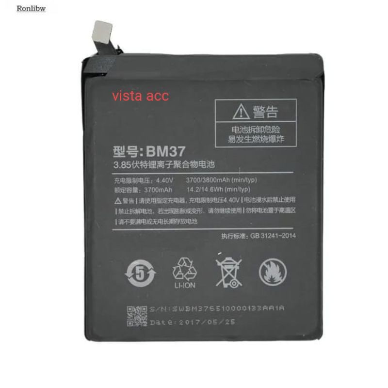 BATERAI XIOAMI Mi5S/Mi5S PLUS BM37 OEM