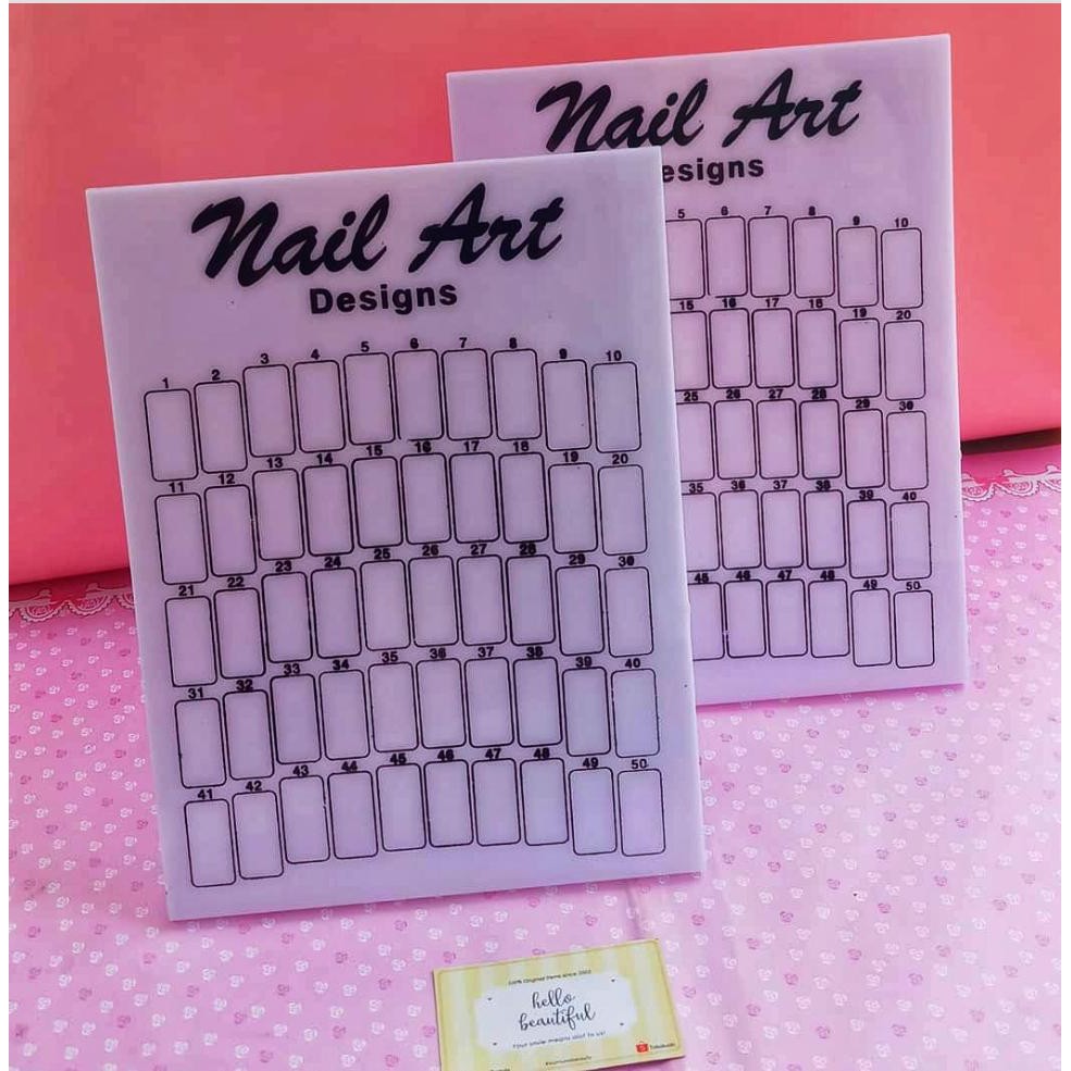 PAPAN DISPLAY NAIL ART DISPLAY ACRYLIC EXHIBITON WHITE