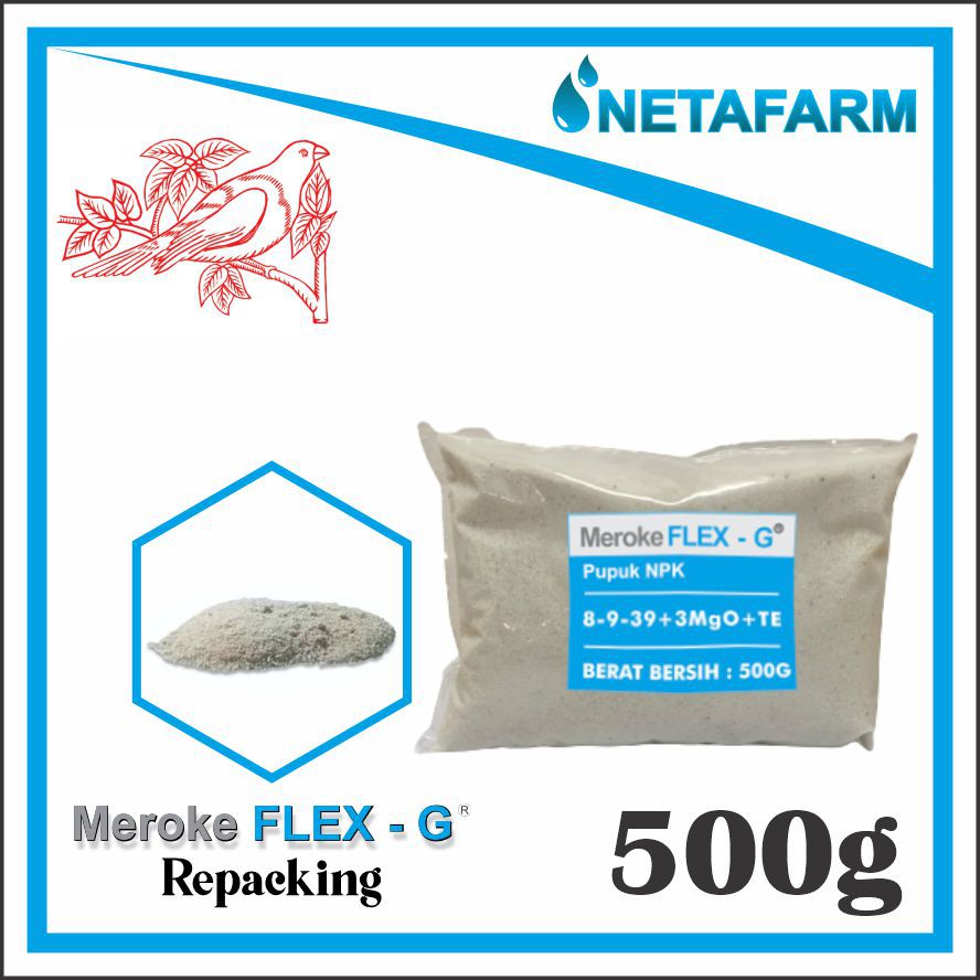 PUPUK Makro Majemuk NPK MEROKE FLEX-G Repacking 500gram