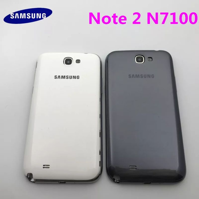 Casing Housing Fullset Original Samsung Galaxy Note 2 N7100 N7105 Kesing + Bezel Frame Back Cover Ba