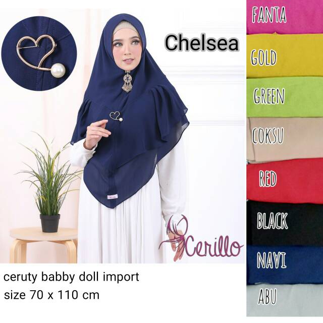SALE Khimar Chelsea Cerillo Hijab warna gold