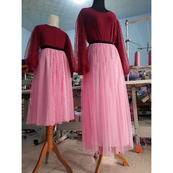 ROK TUTU ANAK PREMIUM bisa couple ibu dan anak rok perempuan dress maxy tile tulle