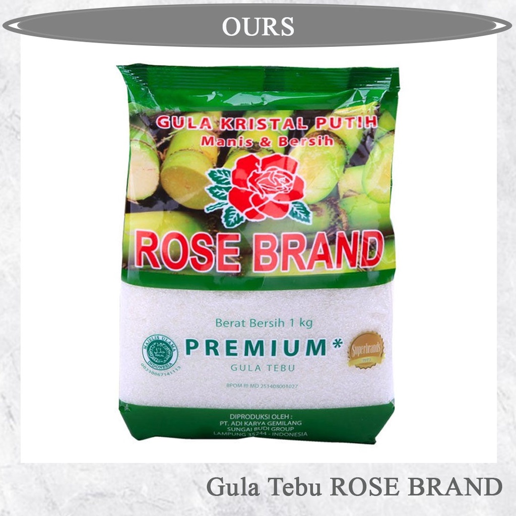 

ROSE BRAND Gula Tebu Premium 1kg