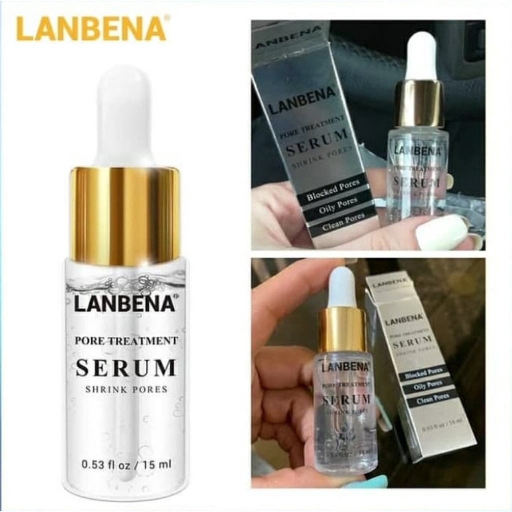 SHINE STAR - LANBENA PORE TREATMENT SERUM Shrink Pores 15mL / Serum Pengecil Pori Pori