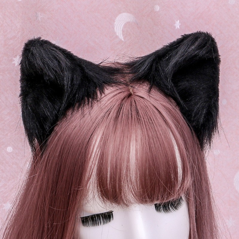 HPWO wolf fox dog ear jepitan hairclip kuping serigala anjing rubah