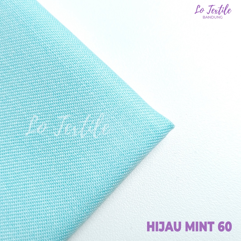 Kain Katun Toyobo Fodu Premium 0.5 Meter (Seri 1) - Bahan Katun Podu Cotton Koko Gamis Meteran-Mint - 60