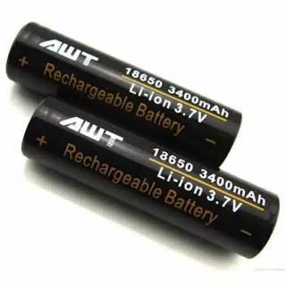 Termurah baterai, baterry awt black 18650 kapasitas 3400mAh