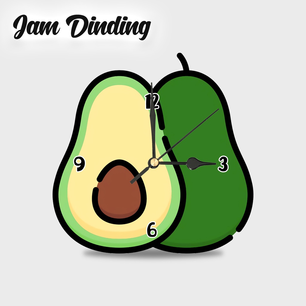 PROMO HIASAN JAM DINDING/Hiasan Jam Dinding Cantik/ Hiasan Jam Dinding Unik/ Jam Dinding Cantik-Alpukat