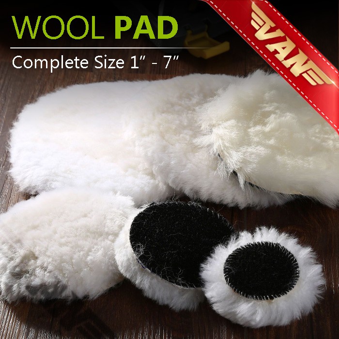 Wool Pad Velcro / Wool Finishing Polish / Busa Wool Poles Mobil Ukuran 1 inch - 7 inch
