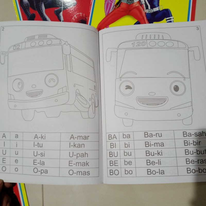 buku paket isi 5 buku, buku mewarnai untuk anak laki laki A4(21×30cm)