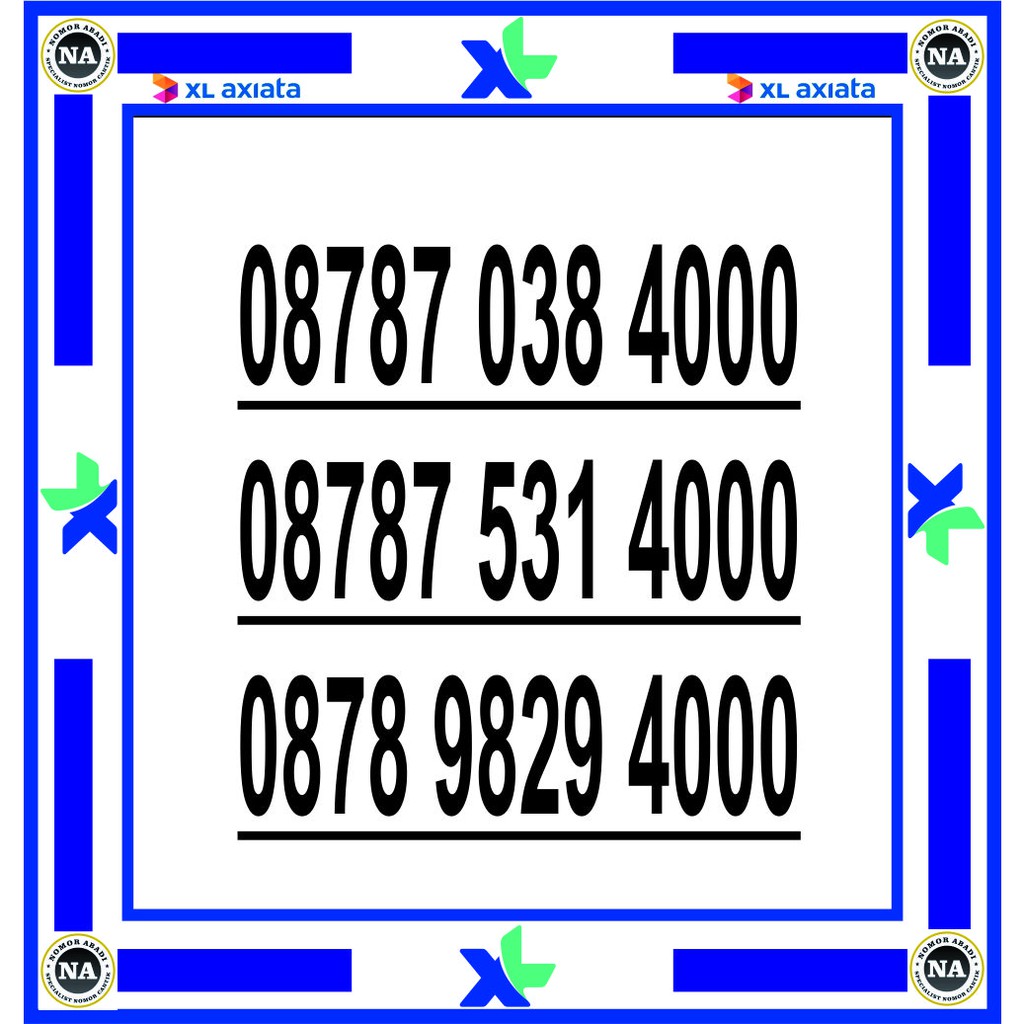 NOMOR CANTIK XL 4G 4000 H120