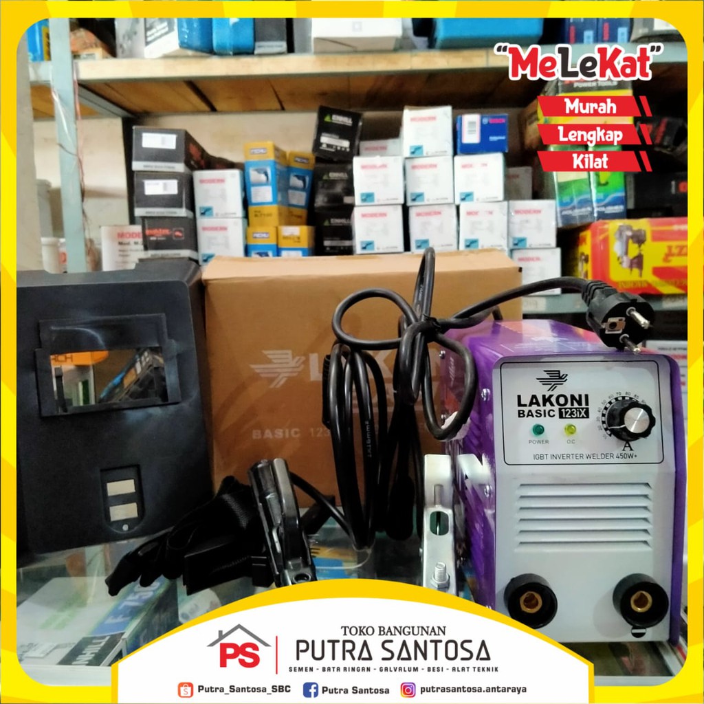 Mesin Las Trafo Las Inverter Travo Listrik Lakoni Basic 123ix 450 Watt