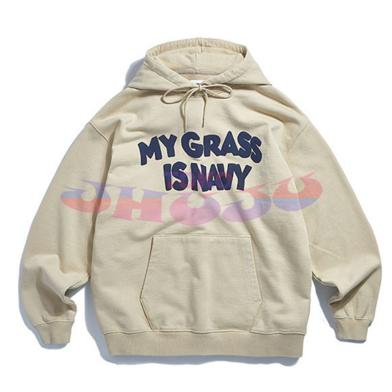 Jaket Hoodie Jumper TXT Soobin Style MY GRASS IS NAVY