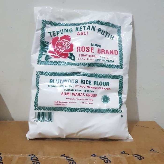 

ketan-beras-tepung- tepung ketan putih rose brand 500 gr -tepung-beras-ketan.