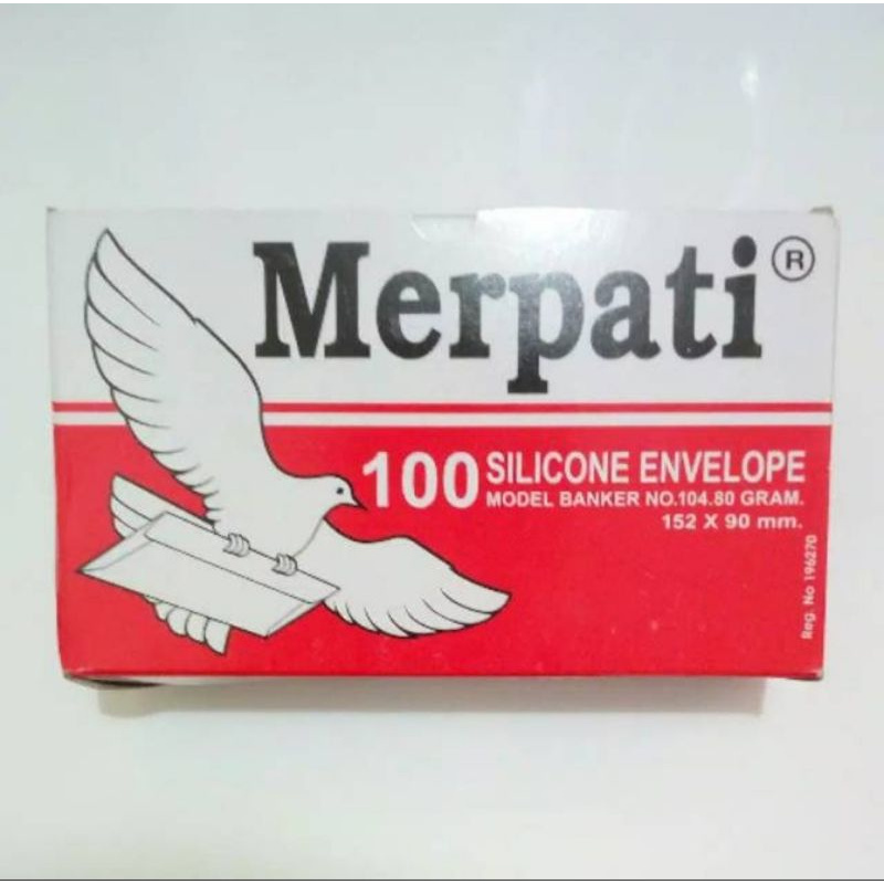 

Amplop putih polos 104 Merpati- 90x152 mm