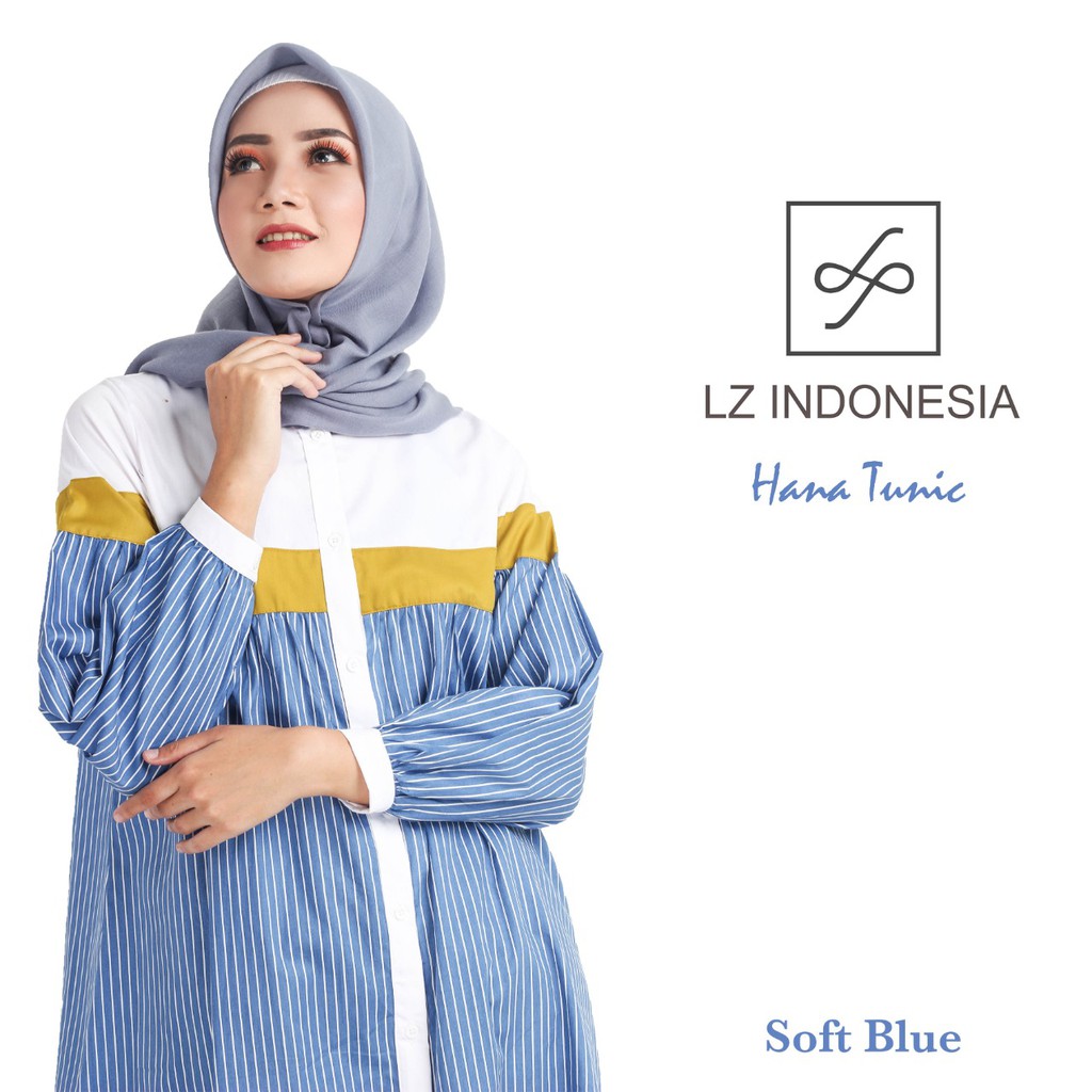 TUNIC WANITA / TUNIC TERBARU / TUNIC MUSLIM / HANA TUNIC / LZINDONESIA /FASHION MUSLIM MILENIAL