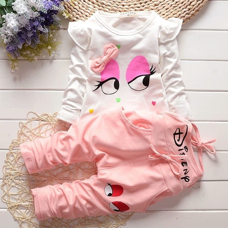 Setelan Anak Cewek / Set Karakter Untuk Usia 3-5 Tahun / Set Bebek
