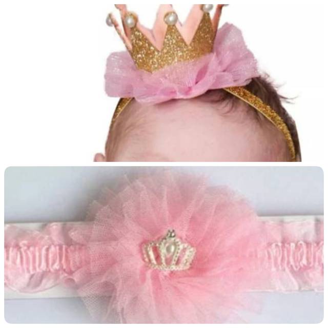 BANDANA BANDO PITA ANAK BAYI MAHKOTA MUTIARA BABY HEADBAND HAIRBAND PEARL BIRTHDAY ULANGTAHUN