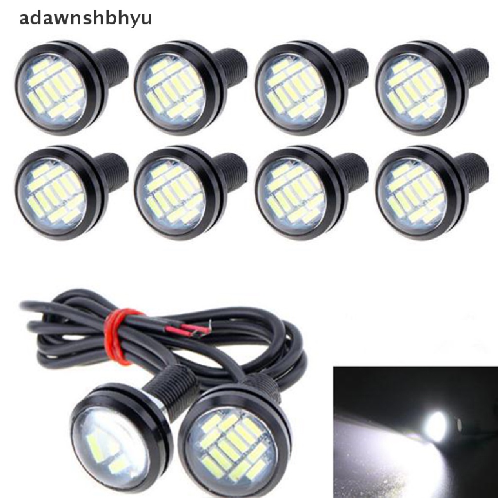 [adawnshbhyu] 2x Putih DC 12V 5W Eagle Eye LED Siang Hari Berjalan DRL Lampu Cadangan Lampu Mobil Auto Lamp