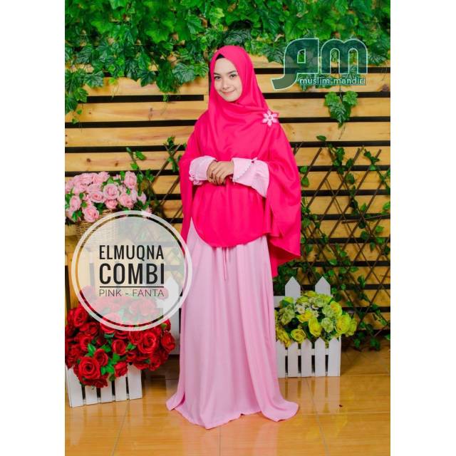 ELMUQNA combi PINK-FANTA Swarga Hijab