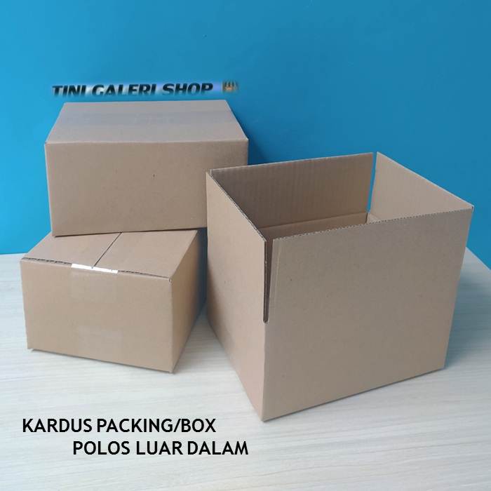 Kardus Packing-Box Polos Luar Dalam Uk.20x15x10 cm-Kardus Baru-2