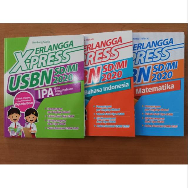 Buku Usbn Sd 2020 Satu Paket Isi 3 Buku Erlangga X Press Un 2020