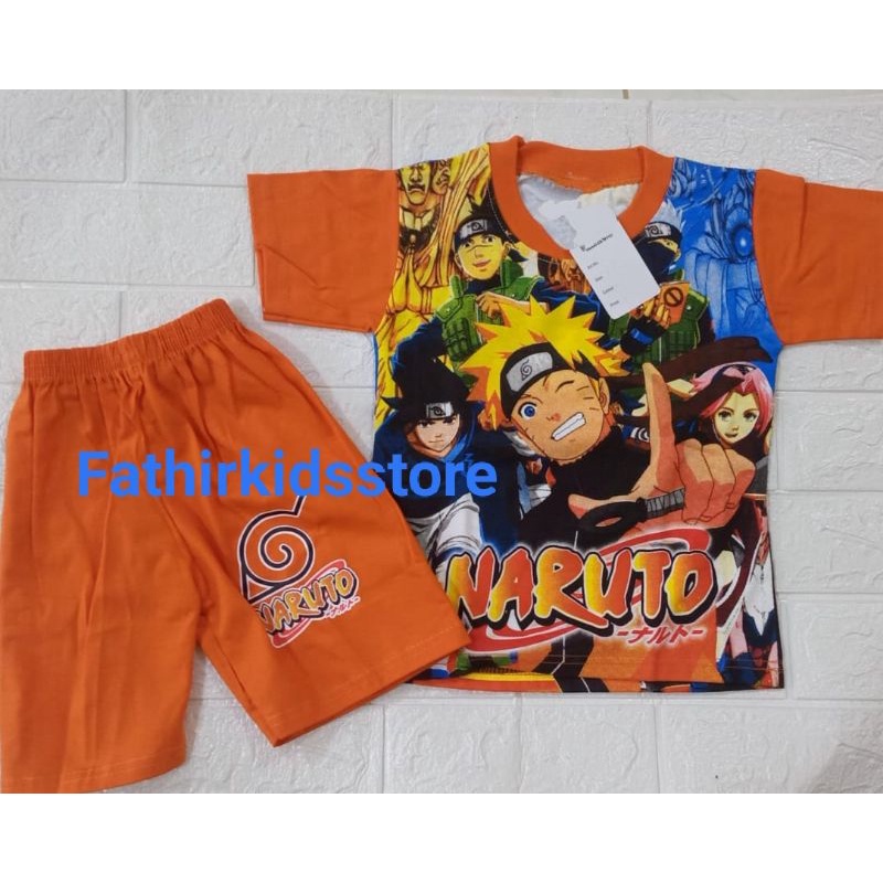 SETELAN ANAK KARTUN KARAKTER NARUTO/TOPI TAYO ANAK