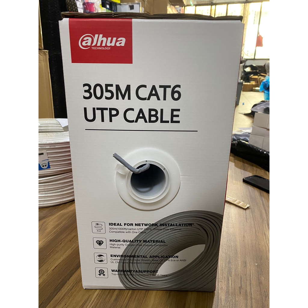 DH-PFM920I-6UN-CN Kabel DAHUA CAT 6 CAT6 LAN UTP IP 305M Gray Color