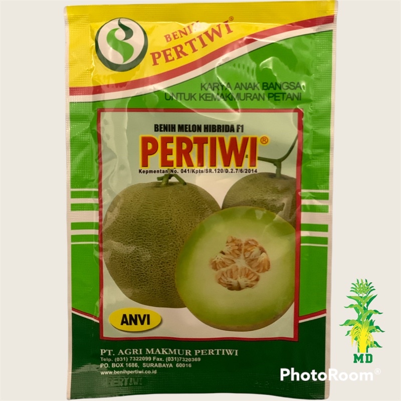 Benih/Bibit melon Pertiwi annvi F1 13 gr (isi kurang lebih 600 biji)