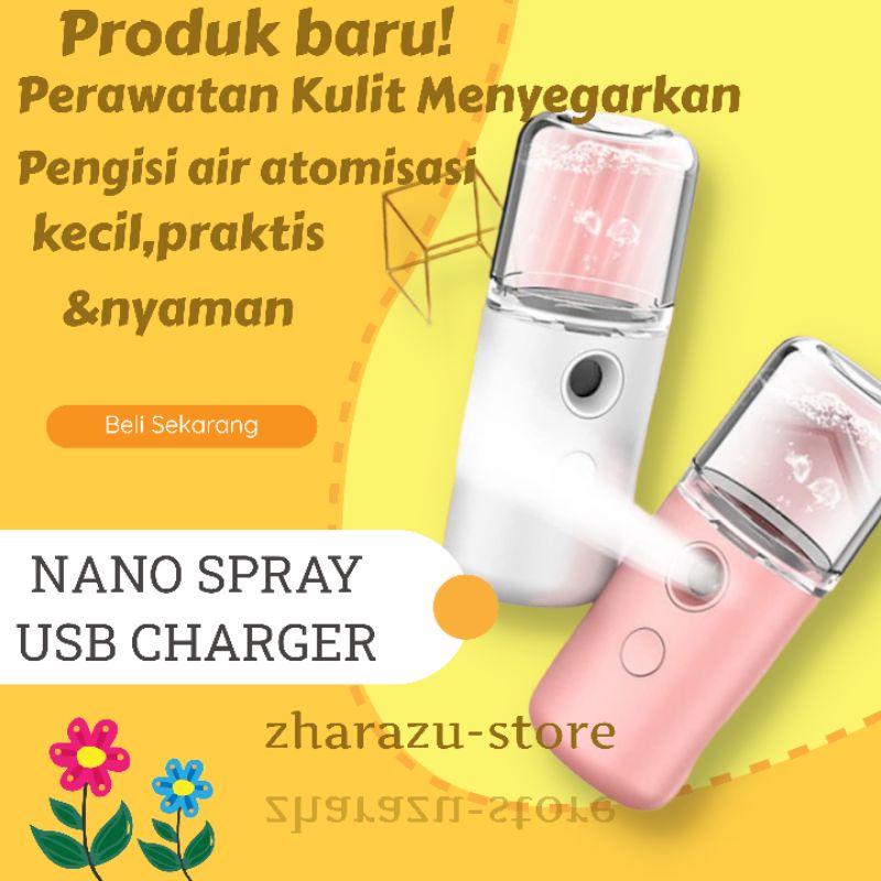 Zarazu NANO SPRAY PORTABLE MINI USB / NANO MIST SPRAYER NANO SPRAY SEMPROT PERAWATAN WAJAH PELEMBAB WAJAH / FACIAL MIST