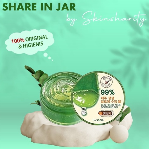 [SHARE IN JAR] 100% Original Korea - The SAEM 99% Jeju Fresh Aloe Vera Soothing Gel 5ML 10ML 20ML 30ML