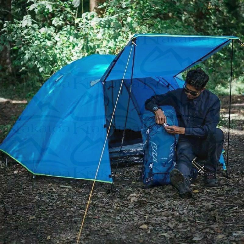 【COD】 Tenda Compass LWY` Dome Fiber 4P 5P` Double Layer 4 - 5 Orang Tent` Camping Outdoor Kemah Compas