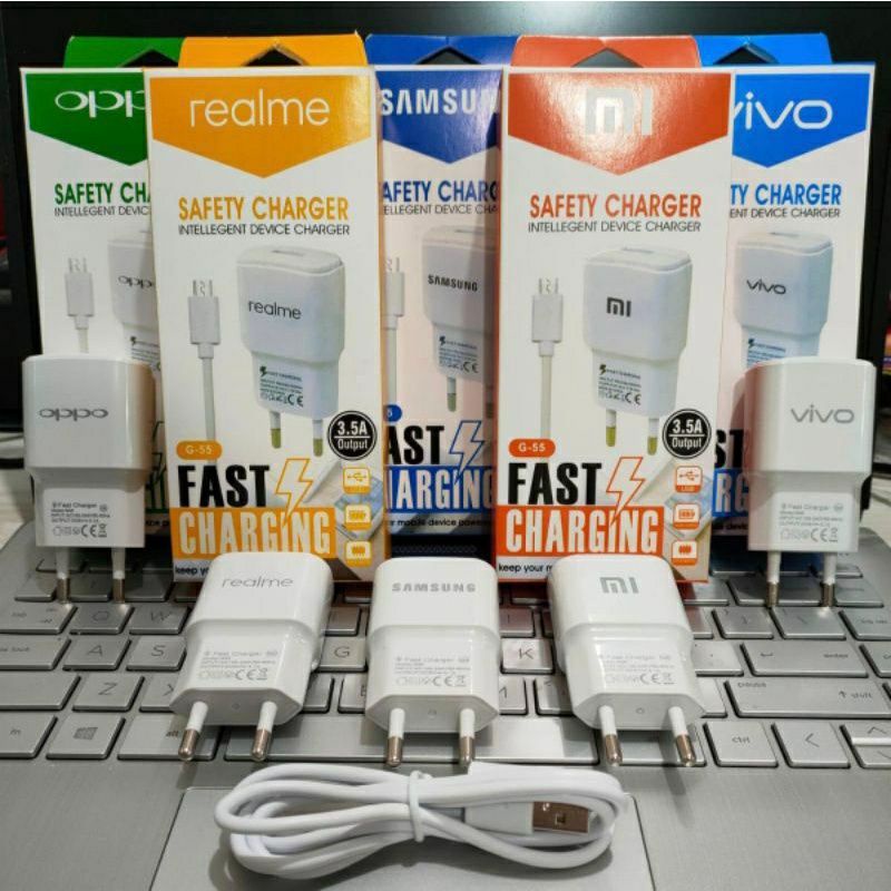 TC TRAVEL CHARGER BRANDED G-55 1USB 3.5A MICRO USB FAST CHARGING